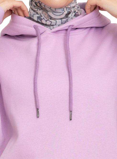 Lilac Over Size Hoodie - Khotwh